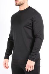 Mercerised Luxe Longsleeve T-shirt Black