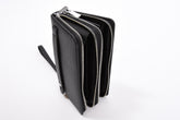 Classic Zip Around Clutch Handbag Black