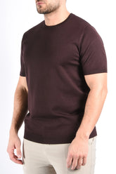 Premium Knit T-shirt “Kyan” Brown