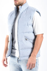 Padded Suede Bodywamer "Vareno" Light Blue