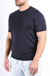 Premium Knit T-shirt “Kyan” Deep Blue