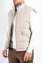 Padded Suede Bodywamer "Vareno" Beige