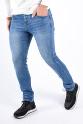 Slim Fit Stretch Jeans “Vanzo” Blue Washed