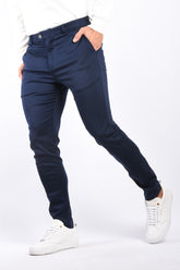 Dynamic Stretch Trousers "Aurelio" Navy Blue