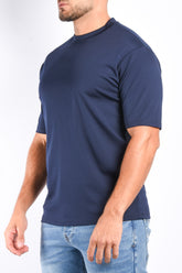 Mercerised Luxe T-shirt Navy Blue