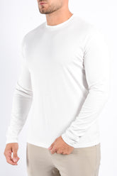 Mercerised Luxe Longsleeve T-shirt White