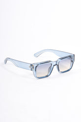 Bold Square Sunglasses Blue Transparant / Grey Gradient Glasses