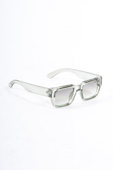 Bold Square Sunglasses Green Transparant / Green Glasses
