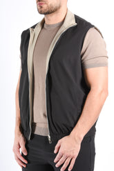 Premium Reversible Bodywarmer "Varallo" Black / Beige
