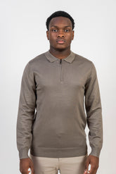 Premium Longsleeve Zip Polo "Lorenzo" Green