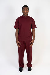 Loose Fit Luxe Two Piece Set "Yani" Bordeaux