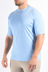 Mercerised Luxe T-shirt Baby Blue
