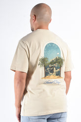 Oversize T-shirt “Saint Tropez” Beige