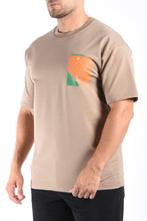 Oversized T-Shirt "Padel" Taupe