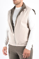 Premium Reversible Bodywarmer “Varallo” Beige / Deep Green
