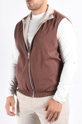 Premium Reversible Bodywarmer “Varallo” Bordeaux / Beige